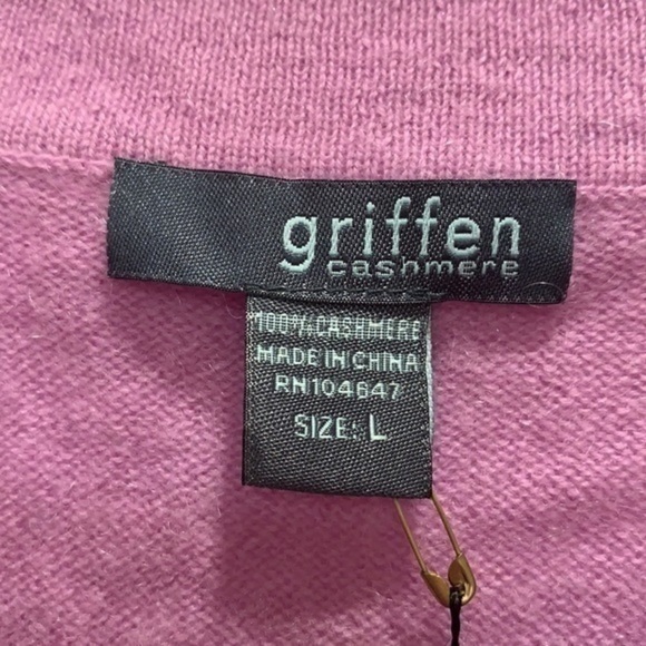 Lavender Cashmere Vneck Sweater - Picture 3 of 5